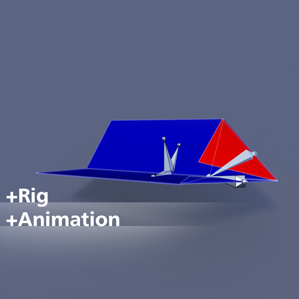 Fold a simple paper plane + Rig preview image 1